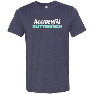 Accidental Buttmunch Unisex Premium Tee - Heather Midnight Navy / XS