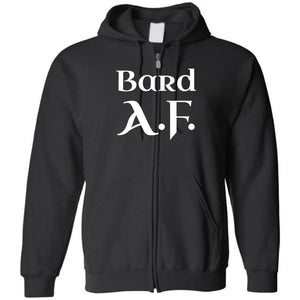 Bard A.F. Unisex Zip Hoodie - Black / S