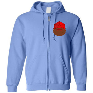 Beard 20 D20 Unisex Zip Hoodie - Carolina Blue / S