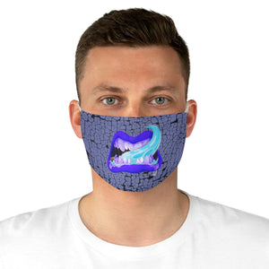 Blue Monster Mouth Fabric Face Mask - One size - Accessories