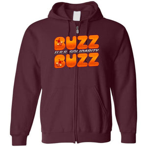 Buzz Buzz USS Solidarity Unisex Zip Hoodie - Maroon / S