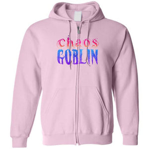 Chaos Goblin Again Unisex Zip Hoodie - Light Pink / S