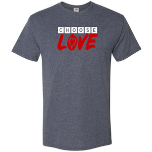 Choose LOVE Unisex Classic Tee - Vintage Heather Navy / S