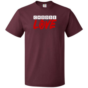 Choose LOVE Unisex Classic Tee - Maroon / S