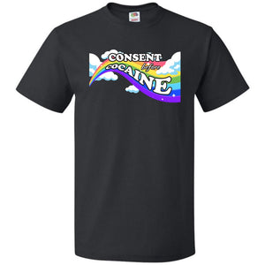 Consent before Cocaine Unisex Classic Tee - Black / S