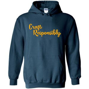 Craft Responsibly Cursive Unisex Pullover Hoodie - Legion Blue / S