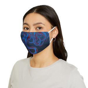 Cthulhu Blue Snug-Fit Fabric Face Mask - 7.3’’ × 4.5’’ - Accessories