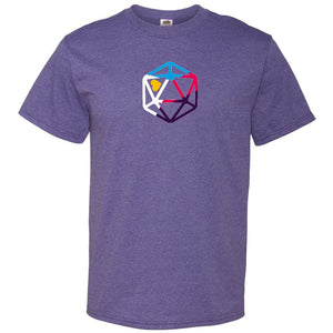 D20 Critcal Pride Polyam Pride Unisex Classic Tee - Retro Heather Purple / S