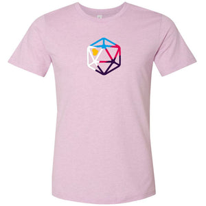 D20 Critcal Pride Polyam Pride Unisex Premium Tee - Heather Prism Lilac / XS