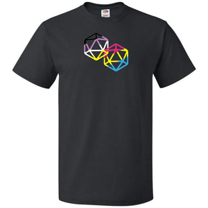 D20 Critical Pride Advantage Non-Binary Pan Pride Unisex Classic Tee - Black / S