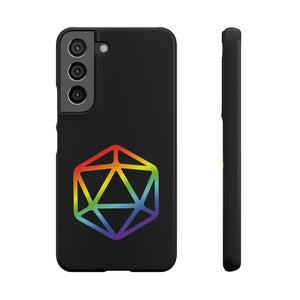D20 Critical Pride Gay Queer Rainbow Pride PY Snap Phone Case - Samsung Galaxy S22 / Glossy - Phone Case