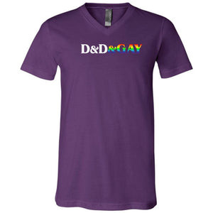 D&D&GAY Unisex Premium V-Neck Tee - Team Purple / S