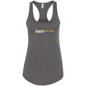 D&D&GAY Womens Premium Racerback Tank - Dark Grey / S