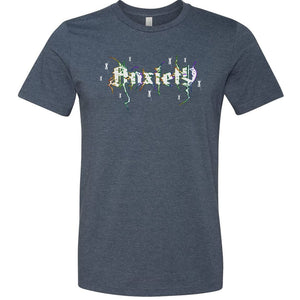 Death Metal Anxiety Unisex Premium Tee - Heather Navy / XS