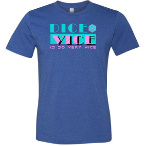 Dice Vice Unisex Premium Tee - Heather True Royal / XS