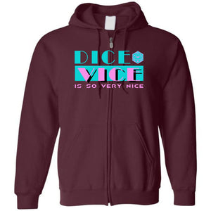 Dice Vice Unisex Zip Hoodie - Maroon / S