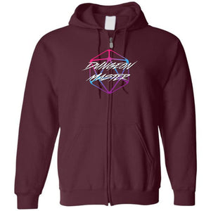 Dungeon Master DM Retro Unisex Zip Hoodie - Maroon / S