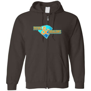 Duval & Dragons Diamond Logo Unisex Zip Hoodie - Dark Chocolate / S