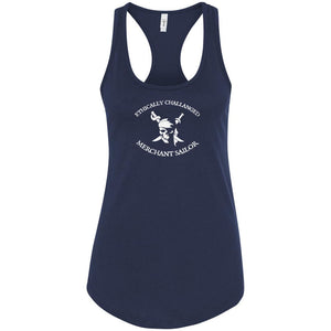 Ethically Challenged Merchant Sailor Womens Premium Racerback Tank - Midnight Navy / S
