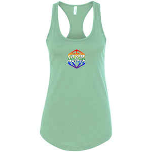 Gayme Master Sass Womens Premium Racerback Tank - Mint / S