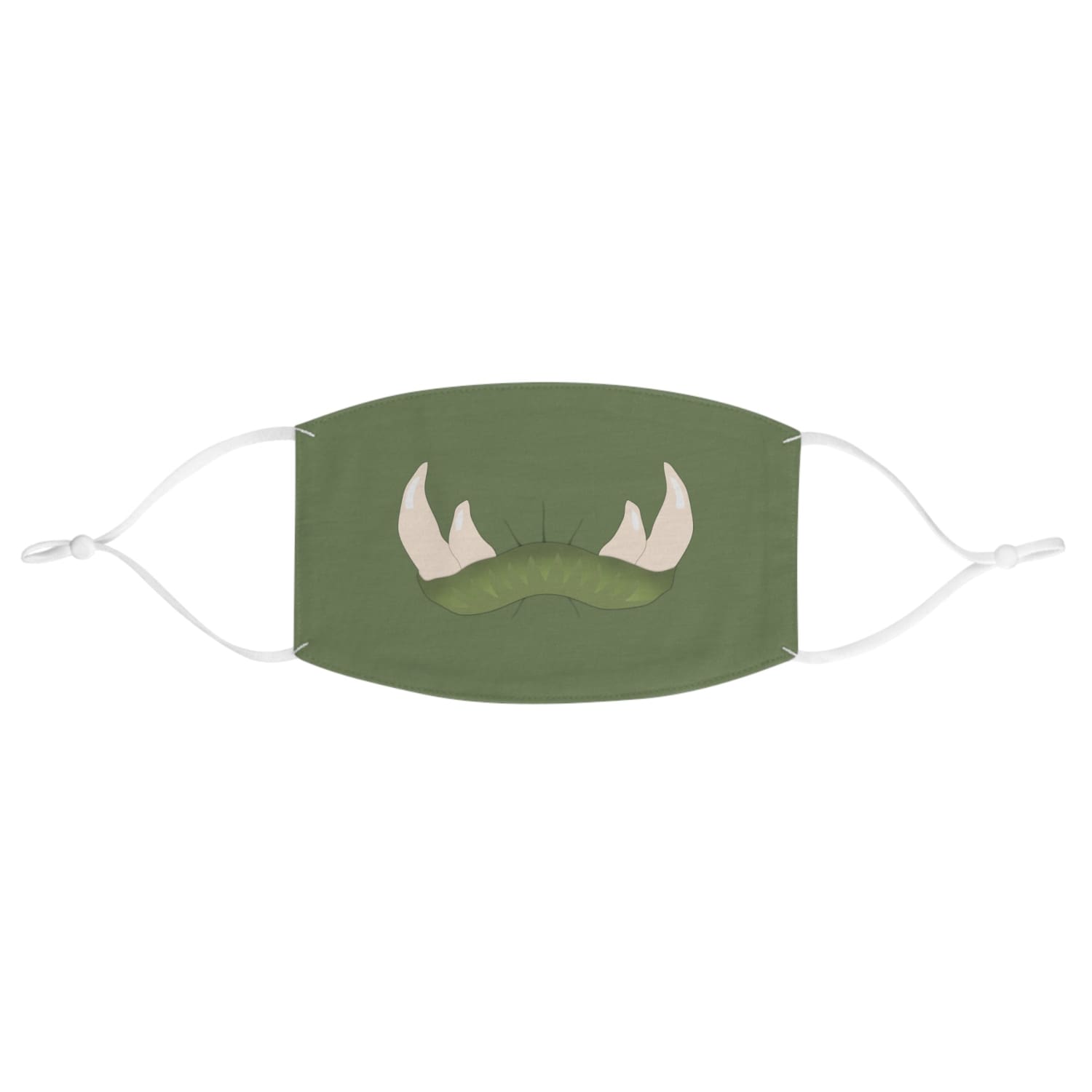 Green Orc Mouth Fabric Face Mask - One size - Accessories