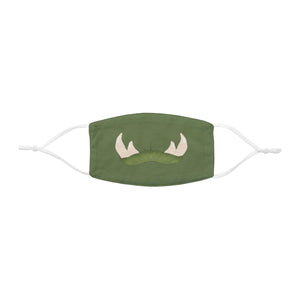 Green Orc Mouth Snug-Fit Fabric Face Mask - 7.3’’ × 4.5’’ - Accessories