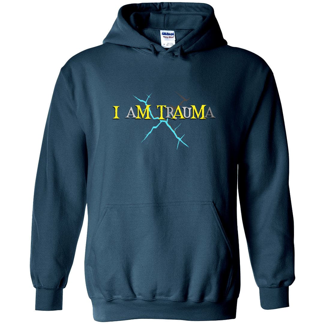 I Am Trauma Unisex Pullover Hoodie - Legion Blue / S