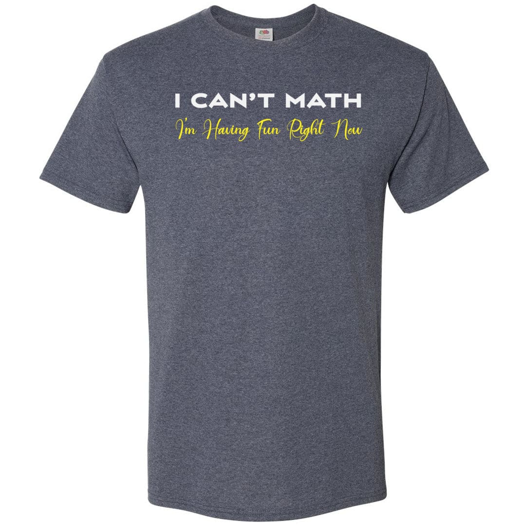 I Can’t Math Unisex Classic Tee - Vintage Heather Navy / S