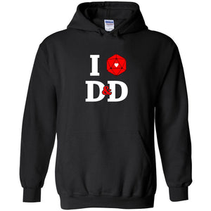 I Heart D&D Unisex Pullover Hoodie - Black / S
