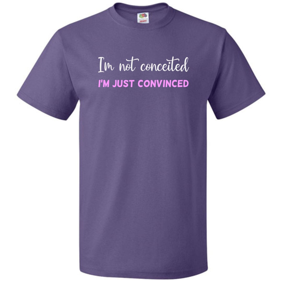 I’m Not Conceited I’m Just Convinced Unisex Classic Tee - Purple / S