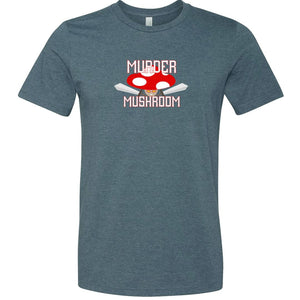 Murder Mushroom Unisex Premium Tee - Heather Slate / XS