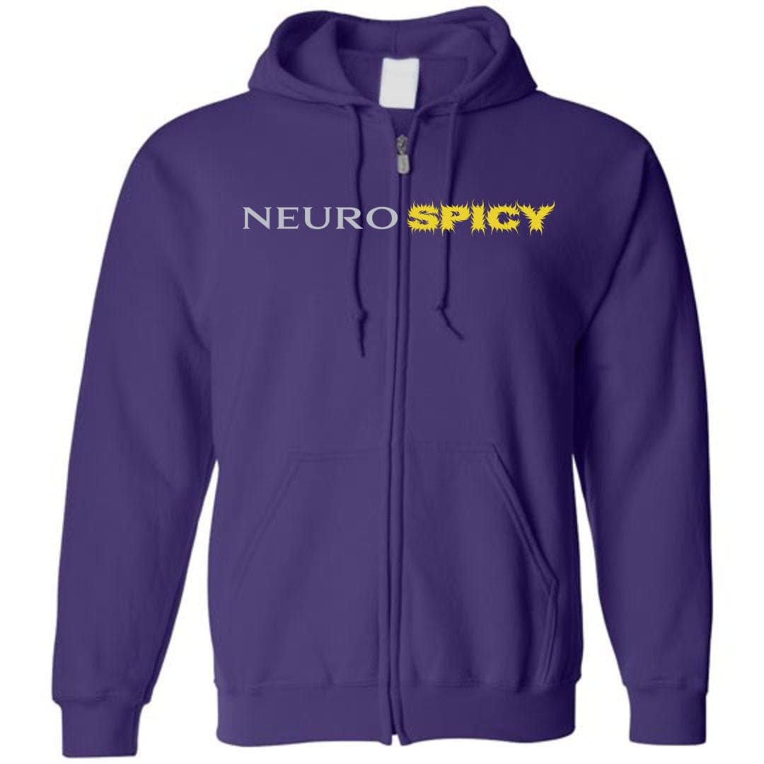 Neuro SPICY Unisex Zip Hoodie - Purple / S