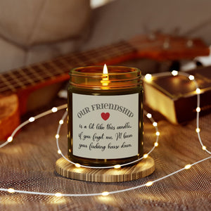 Our Friendship Scented Candle 9oz Midnight Blackberry - 9oz / Amber / Midnight Blackberry - Home Decor