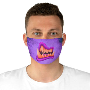 Pink Monster Mouth Fabric Face Mask - One size - Accessories