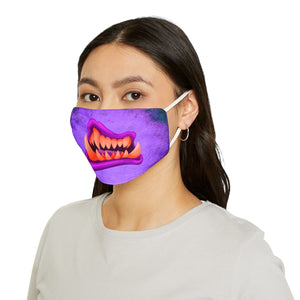 Pink Monster Mouth Snug-Fit Fabric Face Mask - 7.3’’ × 4.5’’ - Accessories