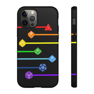 Polyhedral Pride Rainbow Dice PY Tough Phone Case - iPhone 12 Pro / Matte - Phone Case
