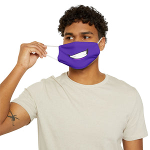 Purple Toothy Grin Snug-Fit Fabric Face Mask - 7.3’’ × 4.5’’ - Accessories