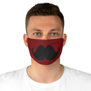Red Mega Mustache Fabric Face Mask - One size - Accessories