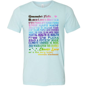 Remember Folks Updated Unisex Premium Tee - Heather Ice Blue / XS