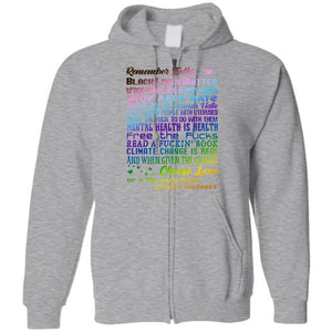 Remember Folks Updated Unisex Zip Hoodie - Sports Grey / S