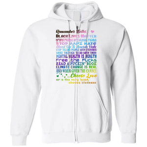 Remember Folks Updated Unisex Zip Hoodie - White / S