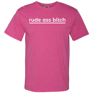 rude ass bitch Unisex Classic Tee - Retro Heather Pink / S