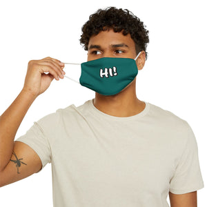 Teal Hi! Snug-Fit Fabric Face Mask - 7.3’’ × 4.5’’ - Accessories