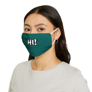 Teal Hi! Snug-Fit Fabric Face Mask - 7.3’’ × 4.5’’ - Accessories