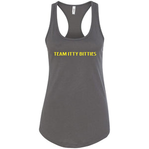 Team Itty Bitties Womens Premium Racerback Tank - Dark Grey / S