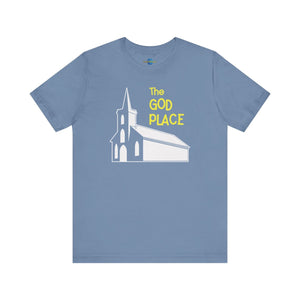 The God Place Unisex Premium Jersey Tee - Steel Blue / S - T-Shirt