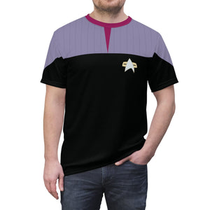 Trek Uniform Tee DS9 - Command Red - Unisex AOP Tee - All Over Prints