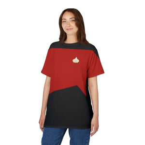 Trek Uniform Tee TNG - Command Red - Unisex AOP Tee - All Over Prints