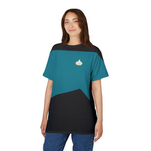 Trek Uniform Tee TNG - Sciences Blue - Unisex AOP Tee - All Over Prints