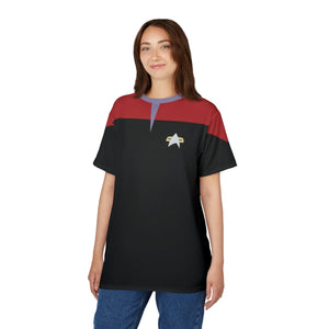Trek Uniform Tee Voyager - Command Red - Unisex AOP Tee - All Over Prints